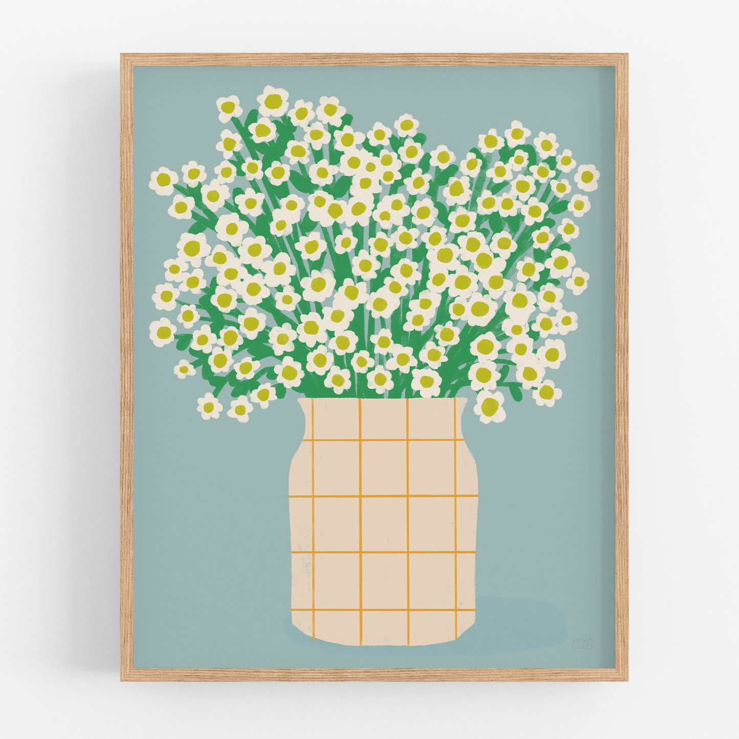 Set of 2 Prints - Green Vase + Chamomile