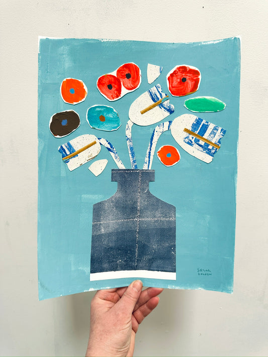 Blue Bouquet, paper - 11x14"