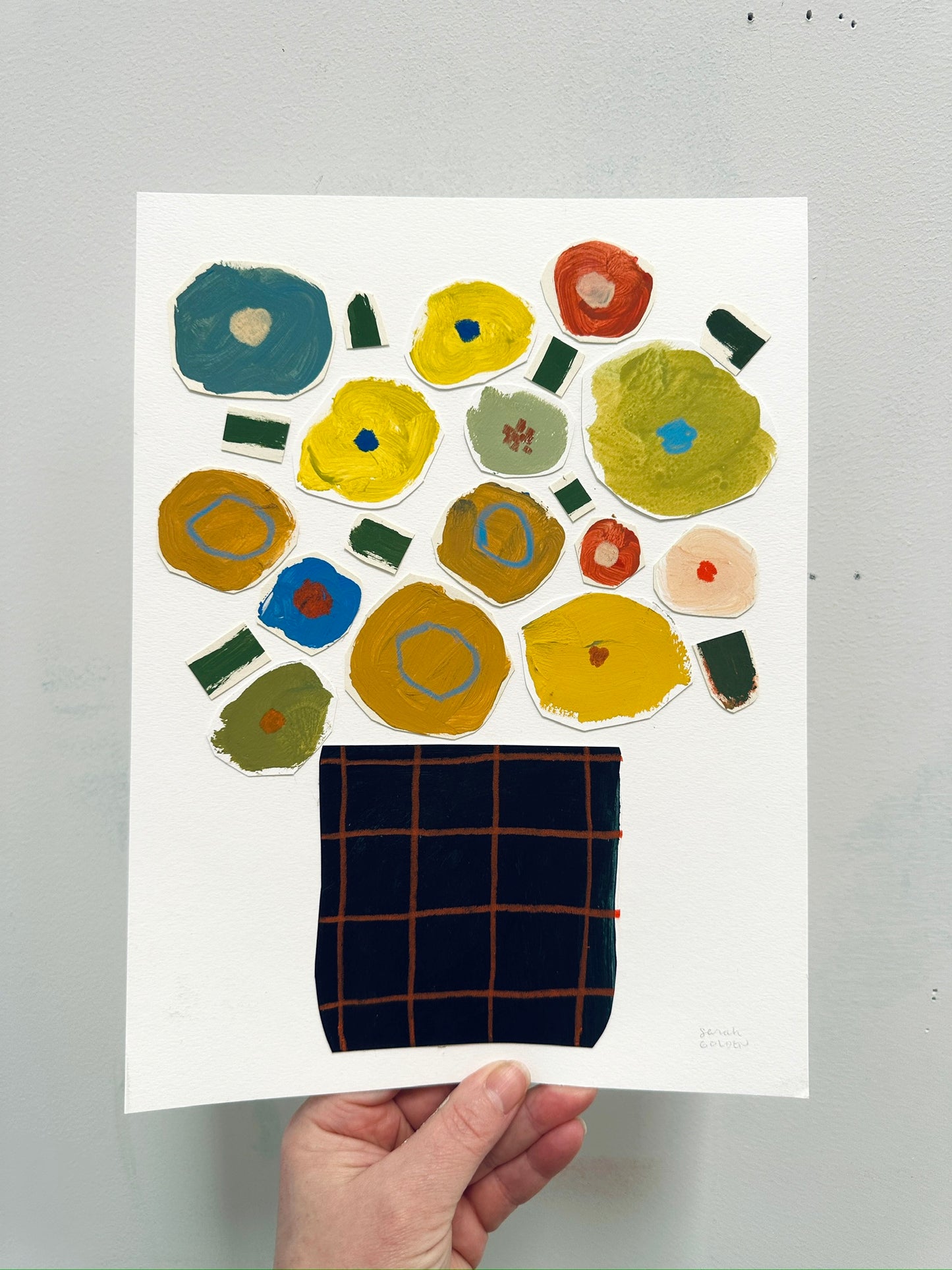 Bouquet Collage Study - 9x12" paper