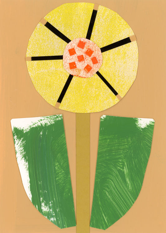 Flower 1, paper - 5x7"
