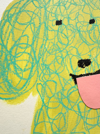 Studio Studies No. 4: Original Poodle Dog Painting on Paper, 8x10"