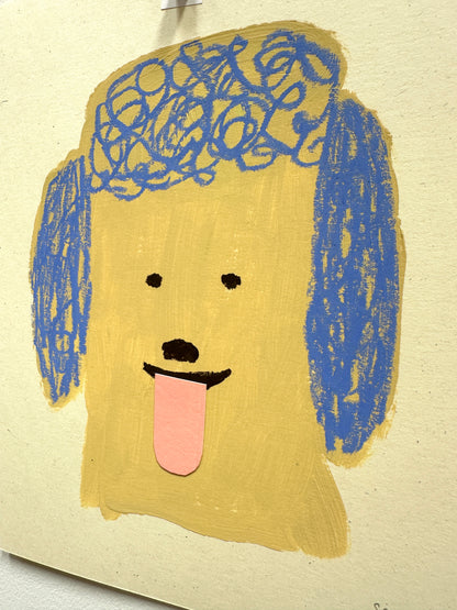 Studio Studies No. 5: Original Poodle Dog Painting on Paper, 8x10"