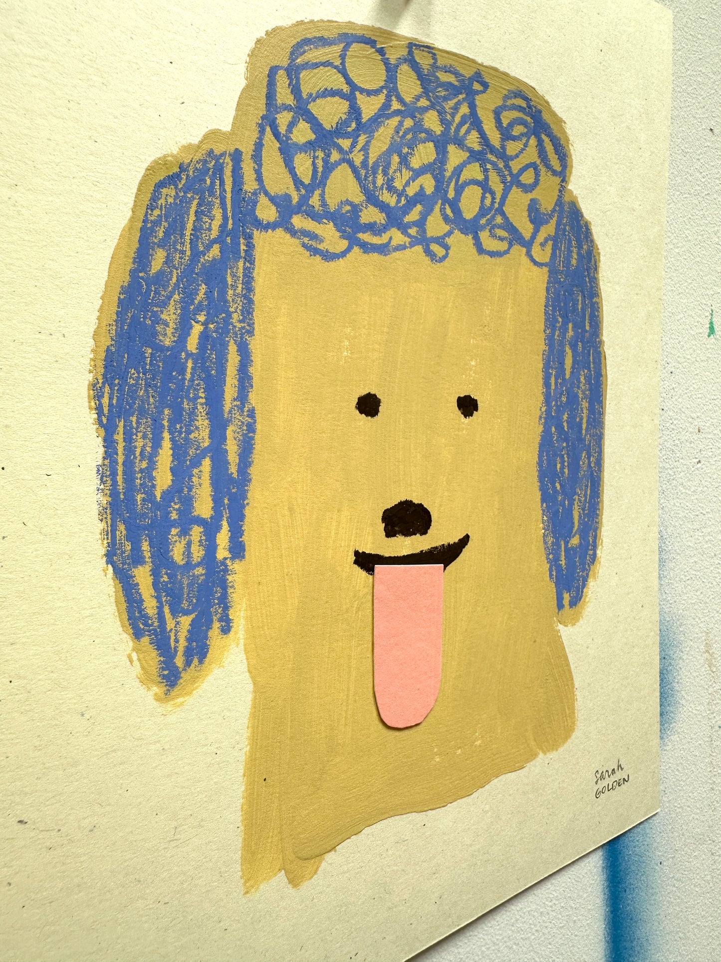 Studio Studies No. 5: Original Poodle Dog Painting on Paper, 8x10"