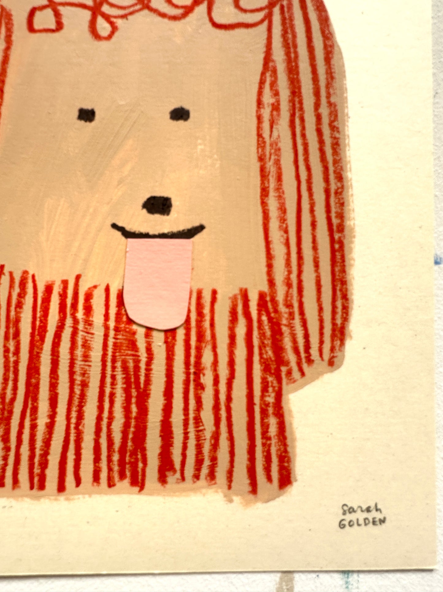 Studio Studies No. 6: Original Poodle Dog Painting on Paper, 8x10"