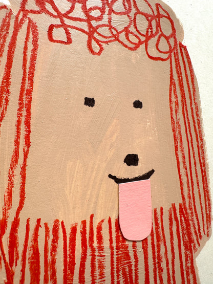Studio Studies No. 6: Original Poodle Dog Painting on Paper, 8x10"