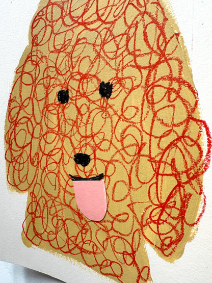 Studio Studies No. 7: Original Poodle Dog Painting on Paper, 9x12"