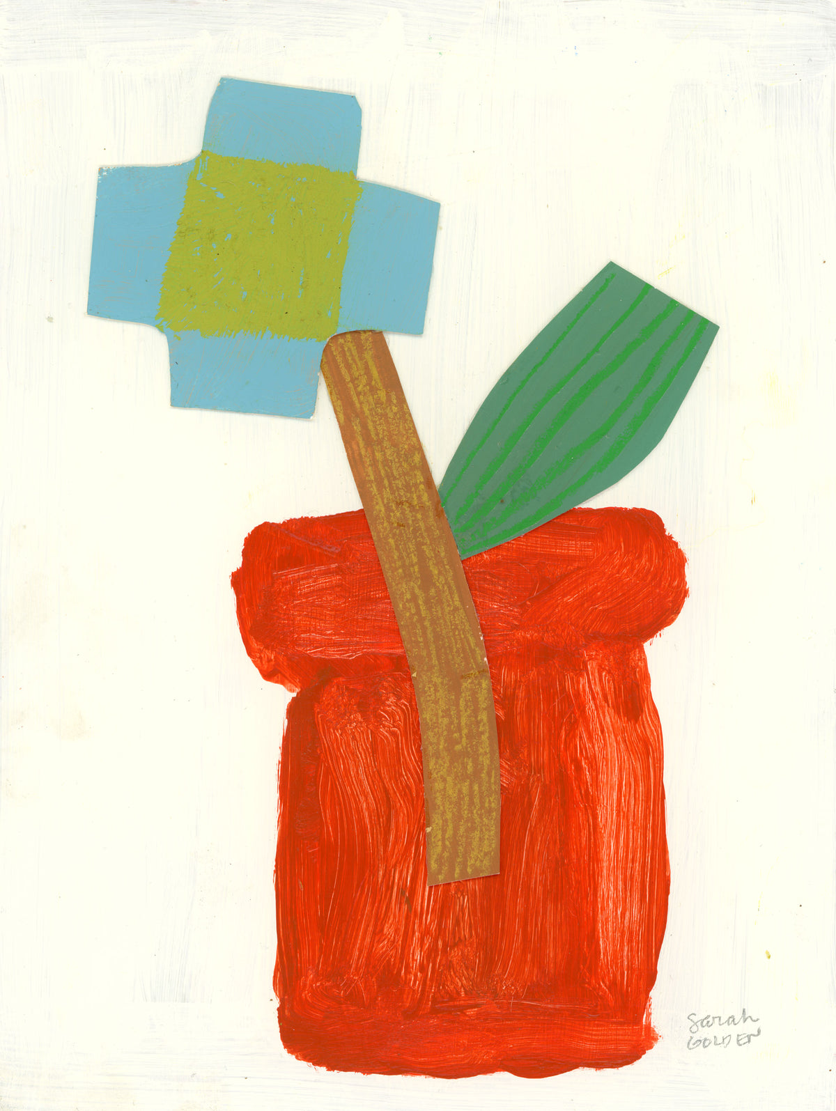 Collage Bouquet 2 Study, paper 6 x 8"