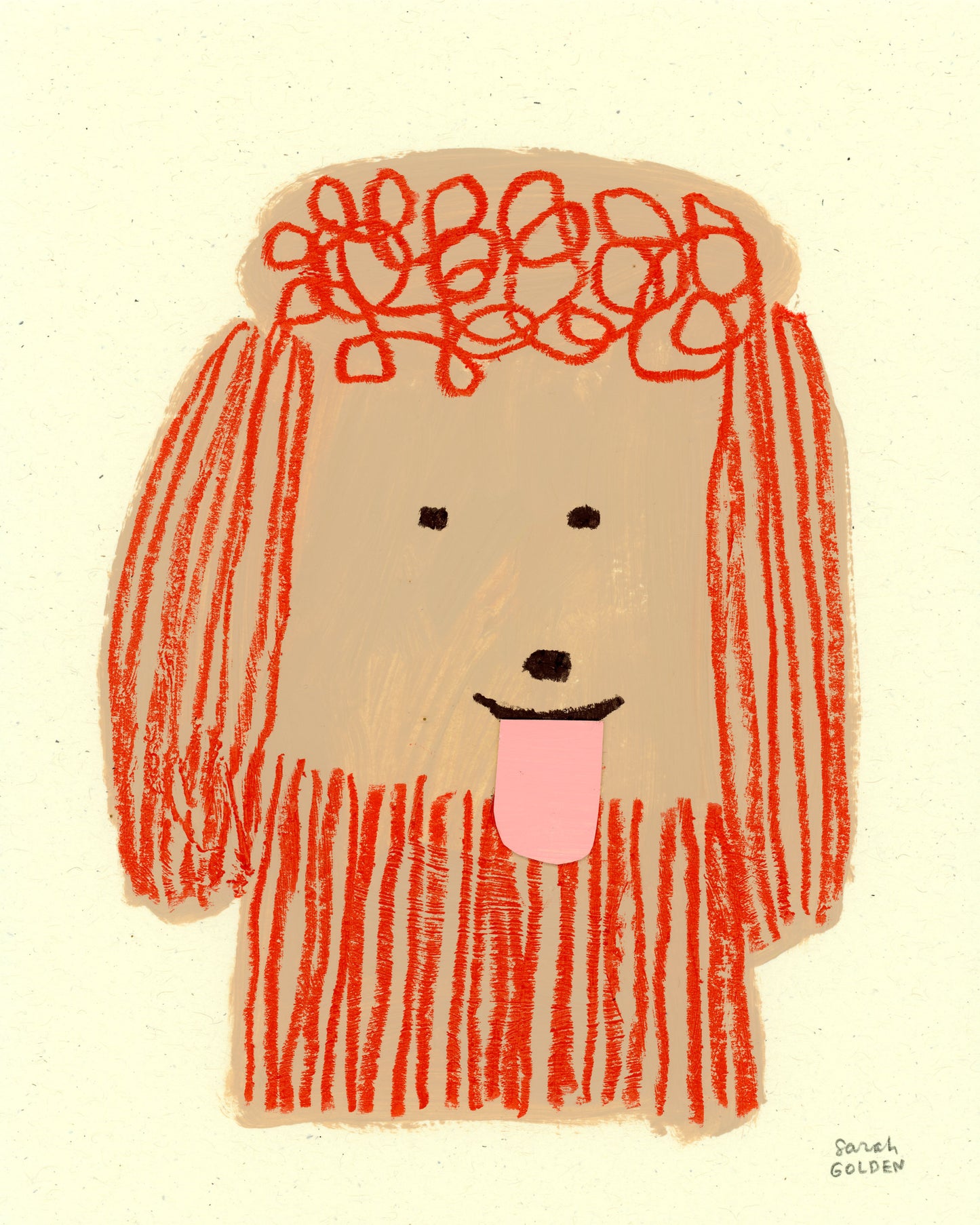 Studio Studies No. 6: Original Poodle Dog Painting on Paper, 8x10"